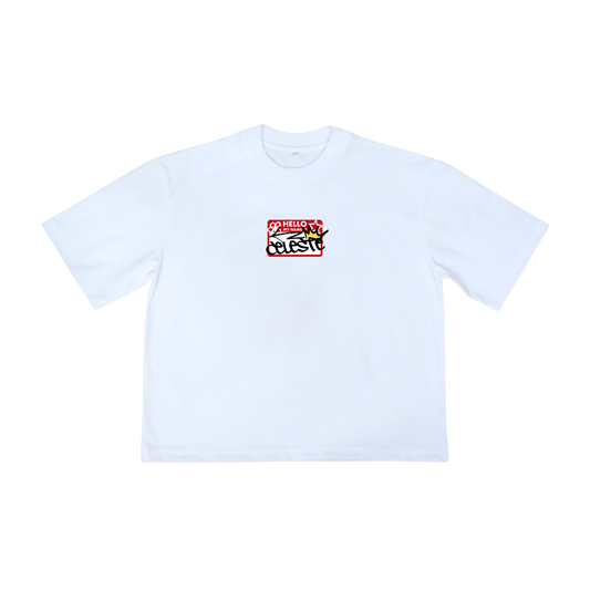 CROPPED BOXY FIT TEE "MY NAME IS CELESTE"
