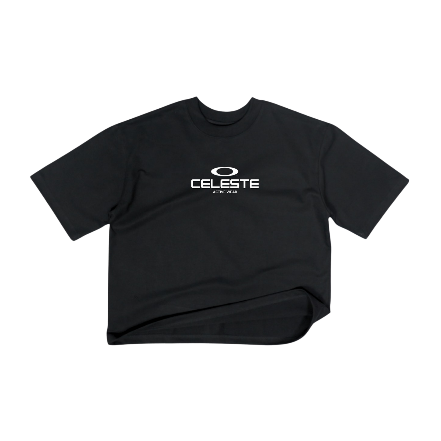 CROPPED BOXY FIT TEE "CELESTE ACTIVE WEAR"