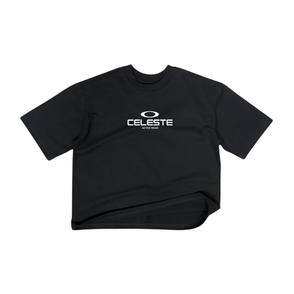 CROPPED BOXY FIT TEE "CELESTE ACTIVE WEAR"